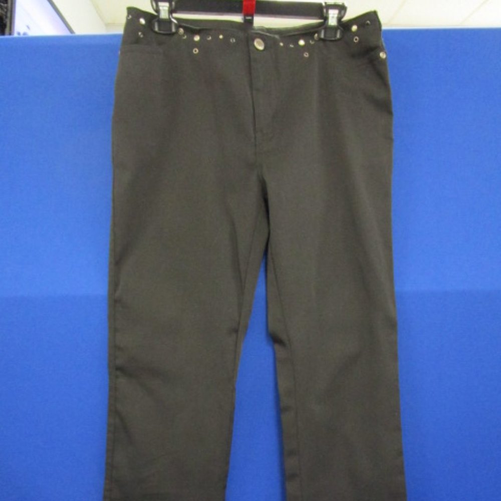 HARLEY-DAVIDSON Black Stud Embellished Pants Sz 6